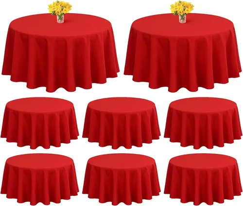 Miniatura 93 de Showgeous Paquete de 4 manteles rectangulares de poliéster de 60 x 102 pulgadas, resistentes a las arrugas, lavables, para bodas, mesas de comedor