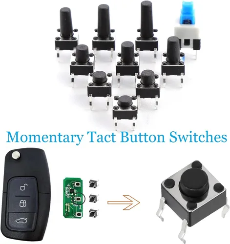 Miniatura 5 de Pulsador táctil micro interruptor momentáneo equipo surtido táctil de 10 valores 180 unidades OCR TM