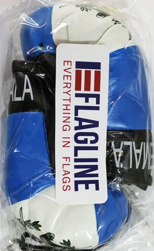 Miniatura 2 de Flagline Guantes de boxeo con diseño de bandera de Guatemala con conexión a presión negra