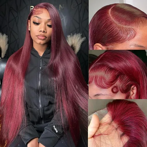 Miniatura 17 de tobasew Pelucas de cabello humano lacio con encaje frontal transparente HD de 13 x 6 pulgadas, densidad 200, pelucas de cabello humano para mujeres