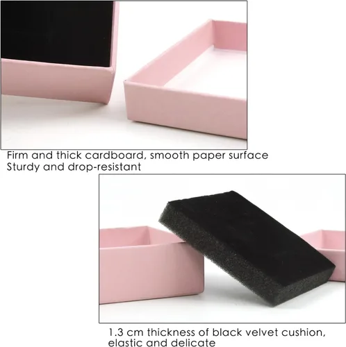 Miniatura 17 de Coobbar Caja de regalo, caja de regalo, caja de regalo, 12 cajas de regalo cuadradas de cartón para joyas, caja de regalo de papel de cartón relleno