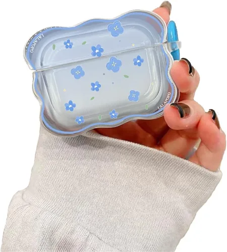 Miniatura 6 de Funda compatible con AirPods Pro de 2ª generación, Black Love, bonita funda con llavero para mujeres y niñas, funda protectora de silicona suave