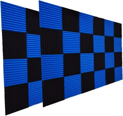 Miniatura 2 de Burdurry Paquete de 50 paneles acústicos insonorizados de espuma de estudio para paredes, paneles de absorción de sonido, paneles de aislamiento