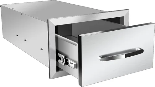Miniatura 12 de Cajones de cocina para exteriores, cajones de acceso dobles para barbacoa con mango de acero inoxidable, cajones de isla para cocinas al aire libre