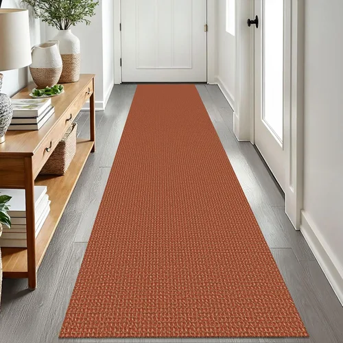 Miniatura 105 de EARTHALL Alfombra de pasillo 3x14 pies, alfombras lavables extra largas para pasillos, tejidas, antideslizante, alfombra trenzada para entrada