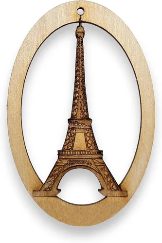 Adornos de la Torre Eiffel para árbol de Navidad, adorno de Navidad de París, recuerdo de viaje de París Francia, regalo temático de viaje para