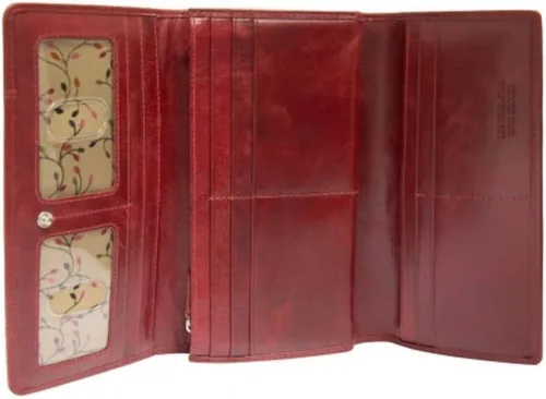 Miniatura 9 de Mancini - Cartera de piel triple con seguridad RFID para mujer