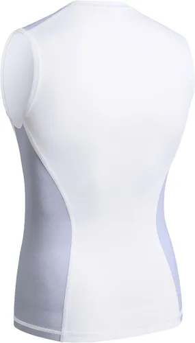 Miniatura 2 de COOLOMG Protector de pecho de béisbol juvenil Softbol Camisa acolchada Protector de corazón Protección del esternón para fútbol lacrosse Gris-blanco