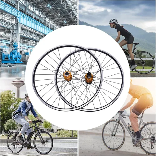 Miniatura 3 de DNYSYSJ Juego de ruedas de bicicleta de montaña de 27.5/29 pulgadas, ruedas de bicicleta de aleación de aluminio, freno de disco de llanta MTB Dorado
