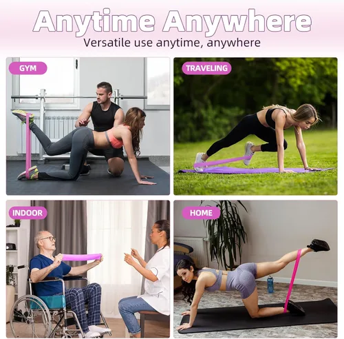Miniatura 6 de Bandas de ejercicio de resistencia, bandas de resistencia para fitness en casa, estiramiento, entrenamiento de fuerza, terapia física, bandas