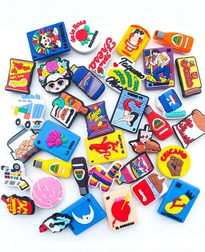 Miniatura 2 de Fohiahfce 35 dijes de inspiración mexicana para decoración de zapatos sandalias accesorios para adultos hombres mujeres regalos de fiesta Metal No