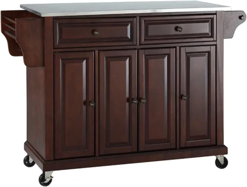 Miniatura 16 de Crosley Furniture isla de cocina con ruedas, Madera, Negro