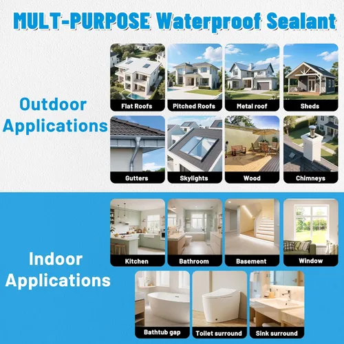 Miniatura 5 de Hupeyna Sellador impermeable líquido, agente invisible a prueba de agua, reparación antifugas, revestimiento impermeable transparente, pegamento