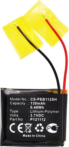 Miniatura 5 de Batería de repuesto de 130mAh para Pebble Pebble Steel E-Paper 401S Watch 2 P121112 (3.7V)