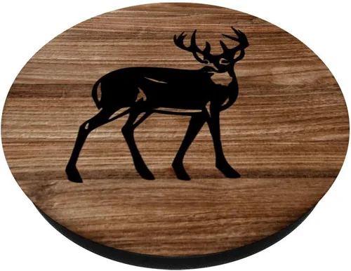 Miniatura 2 de Buck deer caza tabla de madera exterior Pop Socket – PopSockets Grip y soporte para teléfonos y tabletas