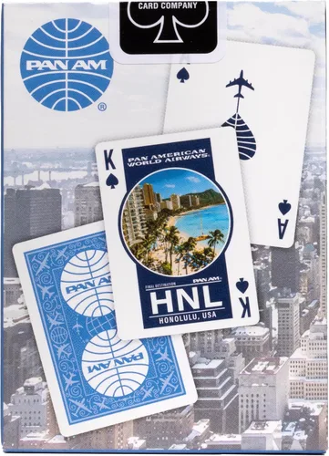 Miniatura 3 de Bicycle Pan Am Air - Juego de 2 cartas con lata de viaje, barajas de póquer premium para juegos de cartas, diseño clásico de Pan Am