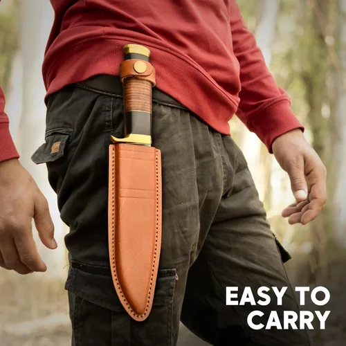 Miniatura 3 de Cuchillo Bowie Crocodile Dundee de 18" - Hoja Fija - Supervivencia - Cuchillo de Caza - Cuchillo Táctico con Funda para Acampada, Exterior, 18" Paka