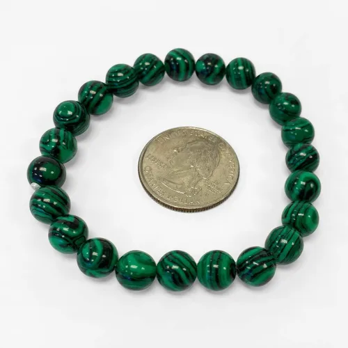 Miniatura 241 de Gem Avenue Handmade Round Bead Stretch Bracelet Unisex Natural Stone Beaded Jewelry for Men & Women, Elastic Wristband for Daily Wear