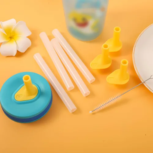 Miniatura 7 de 4 popotes de repuesto con válvula de mordida para Zak Designs Kelso de 15 onzas, con 1 cepillo de limpieza, reutilizables, para niños, accesorio