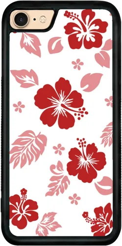 Miniatura 32 de Funda para iPhone 8 Plus y iPhone 7 Plus, linda funda Kawaii azul hibisco hawaiano floral estética floral para niñas preppy mujeres