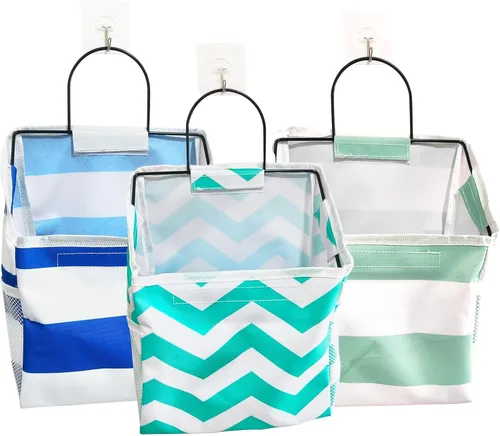 Bolsas de almacenamiento para colgar en la pared, cesta organizadora de escritorio, cesta de almacenamiento colgante de lino de algodón para cocina,