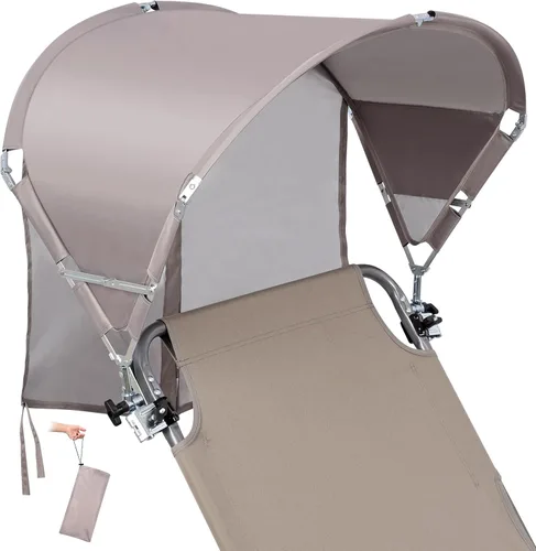 Miniatura 27 de Toldo universal XL resistente al viento para silla, extra grande plegable UPF 50+ con abrazadera ajustable, se adapta a la mayoría de la playa