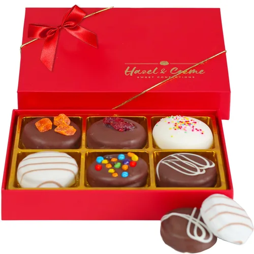 Miniatura 5 de Cesta de regalo de galletas de chocolate – Surtido de galletas gourmet, Kosher Vegano – Dulce regalo para él y ella, cumpleaños, aniversarios