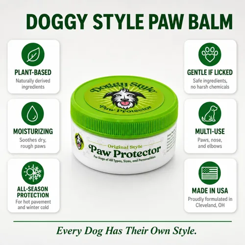 Miniatura 4 de Doggy Style Bálsamo de patas para perros, cera natural segura para lamer patas para patas secas y agrietadas, hidratante para almohadillas, nariz