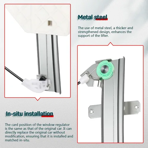 Miniatura 5 de FINDAUTO Regulador de ventana eléctrica lateral trasera con motor para el lado del conductor, compatible con 2001-2004 para Jeep Grand Cherokee