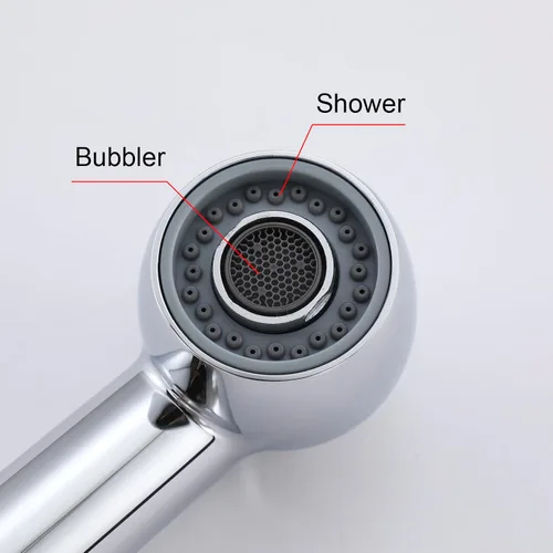 Miniatura 6 de Reemplazo de cabezal de grifo extraíble para fregadero de cocina, 2 funciones, cabezal rociador extraíble cromado, (chapado)
