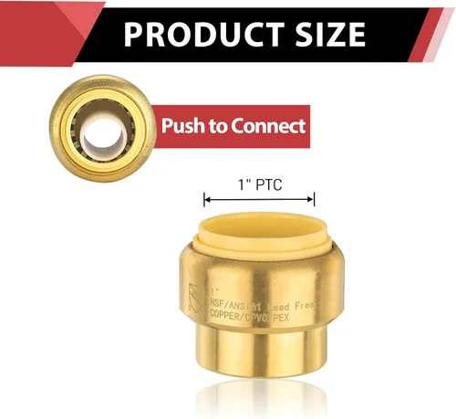 Miniatura 2 de EFIELD Tapa de enchufe de 1 pulgada para conectar Pex, cobre, CPVC con un clip de desconexión, (PF101)