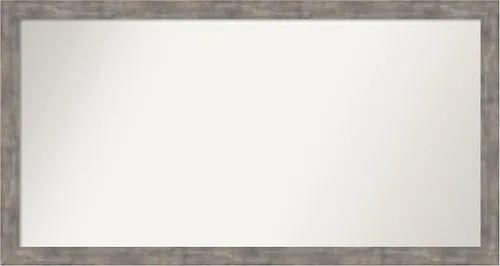 Miniatura 268 de Amanti Art Silver Bathroom Mirror for Over Sink, 24x49 Custom Made Marred Pewter Rectangle Vanity Mirror, Oversize Casual Wood Frame, Hangs Estaño