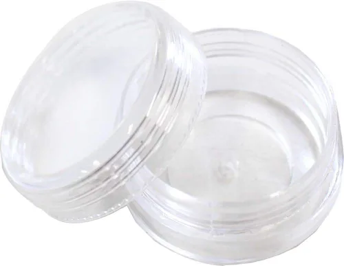 Miniatura 2 de ToolUSA conjunto de 12 piezas de frascos con tapas color blanco - 0.84 onzas líquidas: tj-18625, Transparente