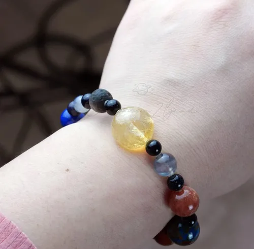Miniatura 64 de Precious Gemstone Natural Crystal Healing Bracelet, Rutilated Quartz, Moonstone, Quartz Handmade Original Design Bracelet