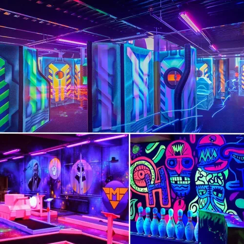 Miniatura 7 de Barra de luz negra, lámpara USB UV negra de 1 pie para tapiz fluorescente, pintura corporal, Halloween, Navidad, paquete de 2 con interruptor