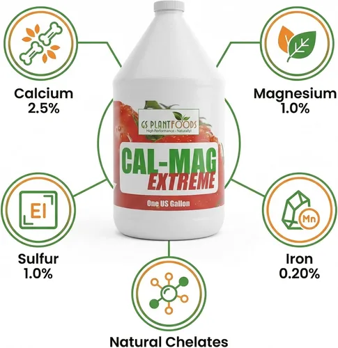 Miniatura 4 de GS Plant Foods Cal-Mag Extreme Liquid Fertilizante líquido de 1 galón con suplemento de calcio, magnesio, hierro y azufre, corrige las deficiencias