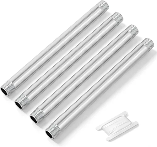 Miniatura 38 de TAISHER 2 accesorios de tubería de acero inoxidable, 1/2 "NPT x 1/2" NPT macho roscado, tubo fundido de pezón de 6 pulgadas de longitud