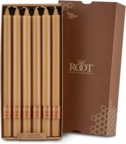 Miniatura 22 de Root Candles Velas sin aroma de cena Premium mezcla de cera de abejas en caja, 9 pulgadas, cera de abejas, 12