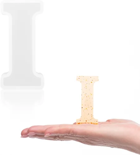 Miniatura 32 de Gartful Moldes de letras de resina, molde de resina epoxi del alfabeto mayúscula B, moldes de silicona 3D gruesos para hacer letras, arte