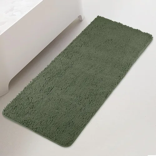 Miniatura 170 de Yeaban Alfombra de pasillo de baño de 24 x 72 pulgadas, antideslizante, alfombra de baño larga de felpilla gruesa, absorbente y lavable, alfombra