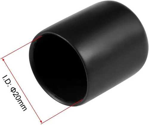 Miniatura 3 de uxcell 25 tapas de goma de 0.787 in de vinilo de identificación redonda tapa tapa de rosca de tornillo protectores negro
