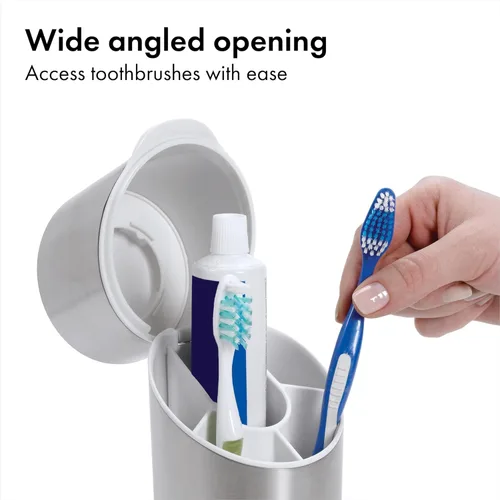 Miniatura 11 de OXO Good Grips - Organizador de cepillos de dientes de acero inoxidable, organizador y almacenamiento de baño, soporte para cepillos de dientes