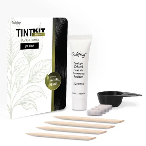 Miniatura 7 de Godefroy Impulsado por Henna - Kit de tinte de 4 aplicaciones Marrón oscuro Color de cabello puntuado alimentado por henna natural