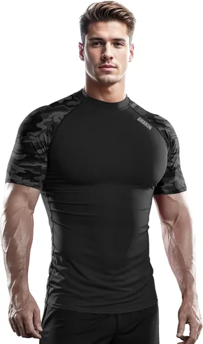Miniatura 8 de DRSKIN 4, 3 or 1 Pack Men's Compression Shirt Short Sleeve Top Baselayer Sports T-Shirt Athletic Running Active Workout