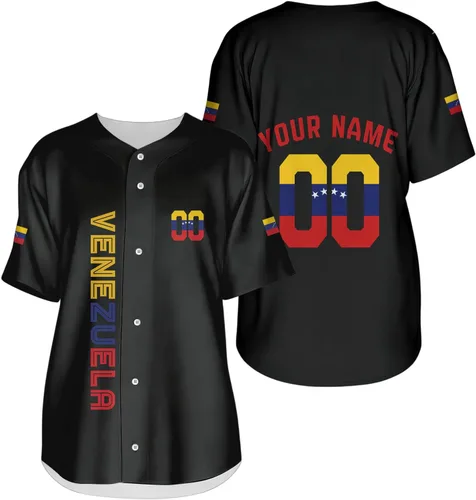 Miniatura 7 de Camiseta de béisbol de Venezuela, número de nombre personalizado, camisa de Beisbol Venezuela, camiseta deportiva de orgullo de la bandera