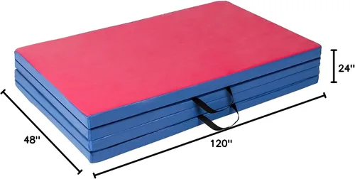 Miniatura 7 de Polar Aurora - Esterillas de gimnasia plegables de 4 pies x 10 pies x 2 pulgadas, para ejercicio aeróbico, estiramiento y yoga