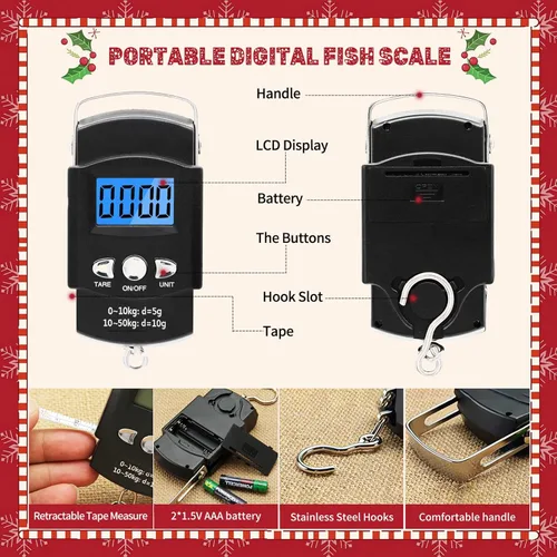 Miniatura 4 de XBLACK Kit de herramientas de pesca, alicates de pesca, pinza de pescado, báscula de pesca, herramientas de agarre de pescado, equipo de pesca