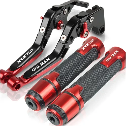 Miniatura 19 de Accesorios CNC para motocicleta, ajustable, plegable, extensible, con logotipo, palancas de embrague de freno, manillar, extremos para Yamaha XTZ750
