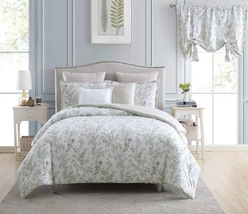 Miniatura 19 de Laura Ashley Hogar - Colección Elise - Edredón ultrasuave de lujo, juego de ropa de cama prémium para todas las estaciones, elegante diseño delicado