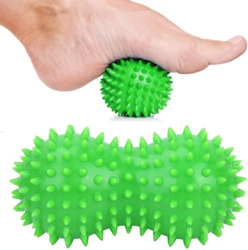 ZJchao Bola de masaje con punta de maní, rodillo de bola de masaje de pies, masajeador de manos y pies, bola de rodillo, relajación muscular, 1#